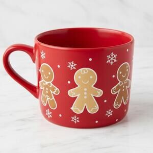 The Mistletoe Co. · Gingerbread & Snowflake · Red Holiday Mug · NWOT